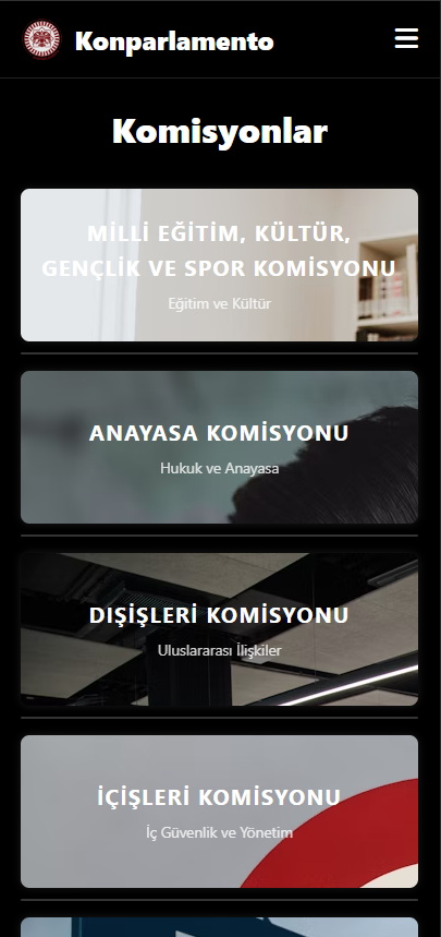 Konparlamento Kurumsal Sitesi